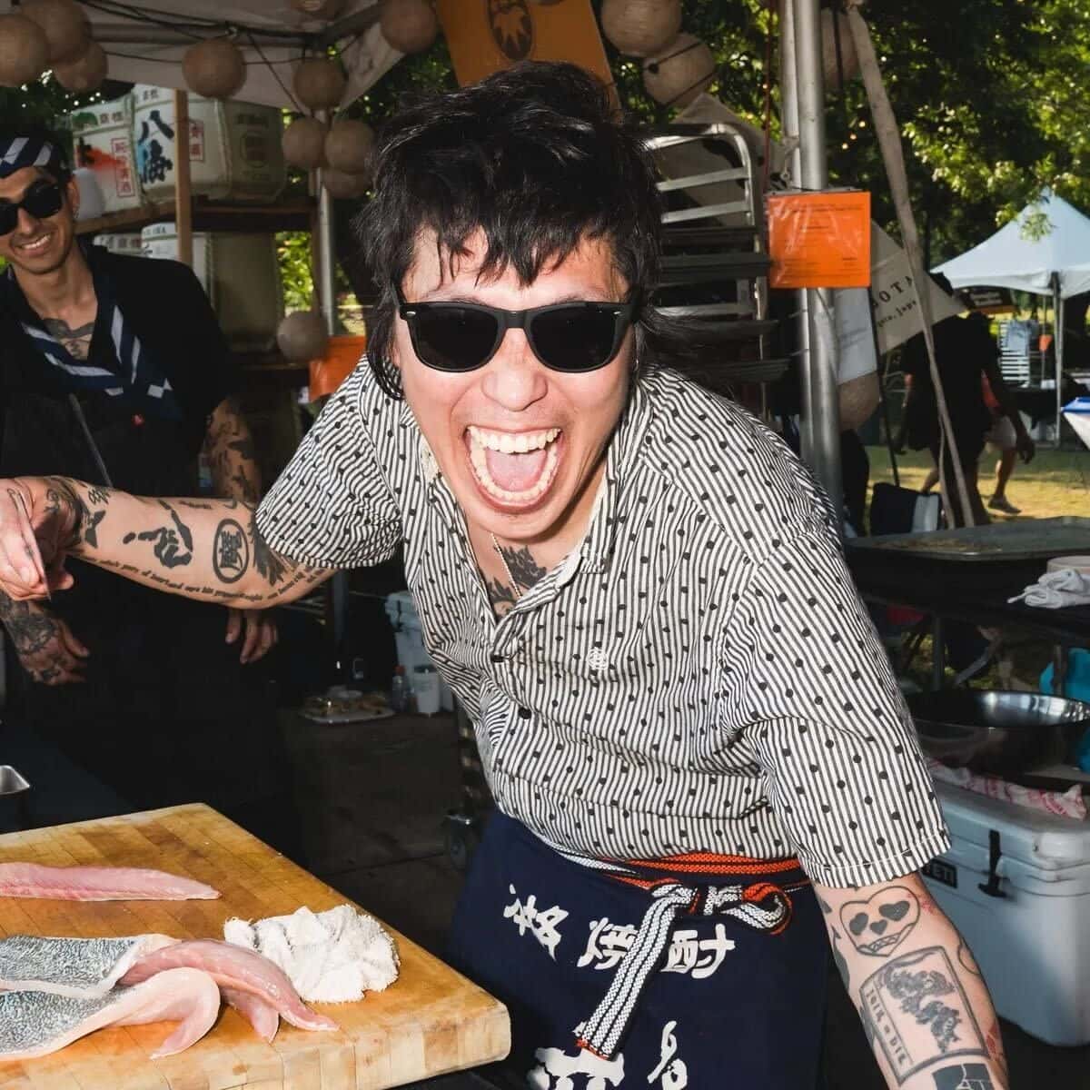Chef Yoshi Okai at the counter